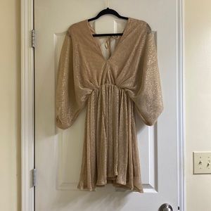 Mustard Seed make me sparkle champagne dress